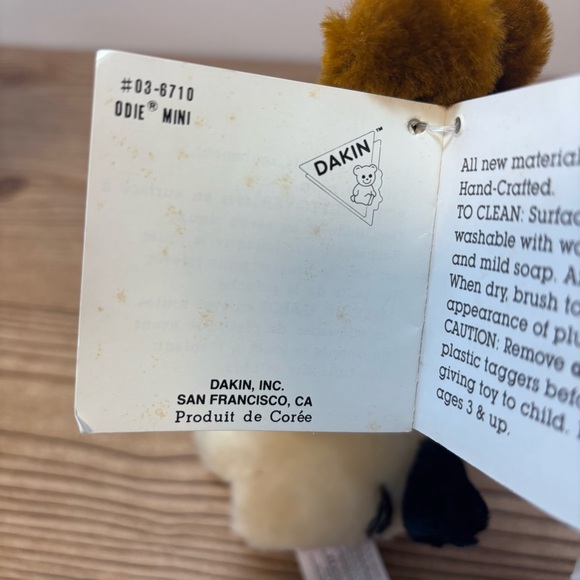 Vintage Dakin Mini Odie Plush With Tags - Picture 8 of 9